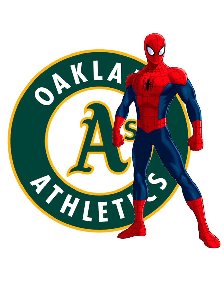 Oakland Athletics Spider Man Logo vinyl decal